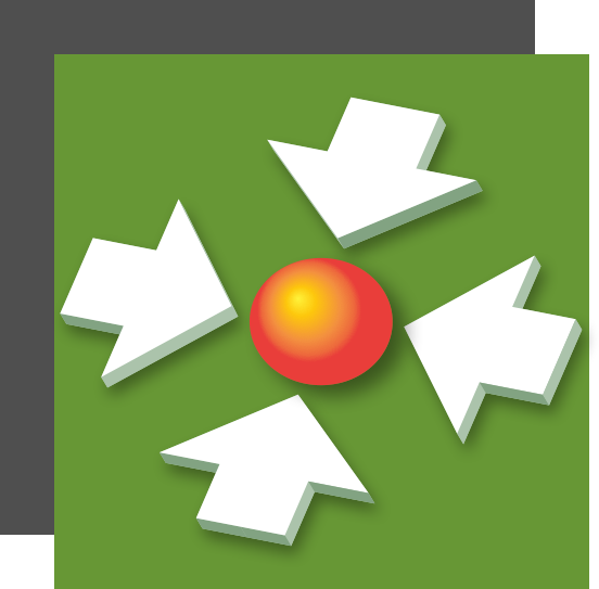 arrows pointing to core image